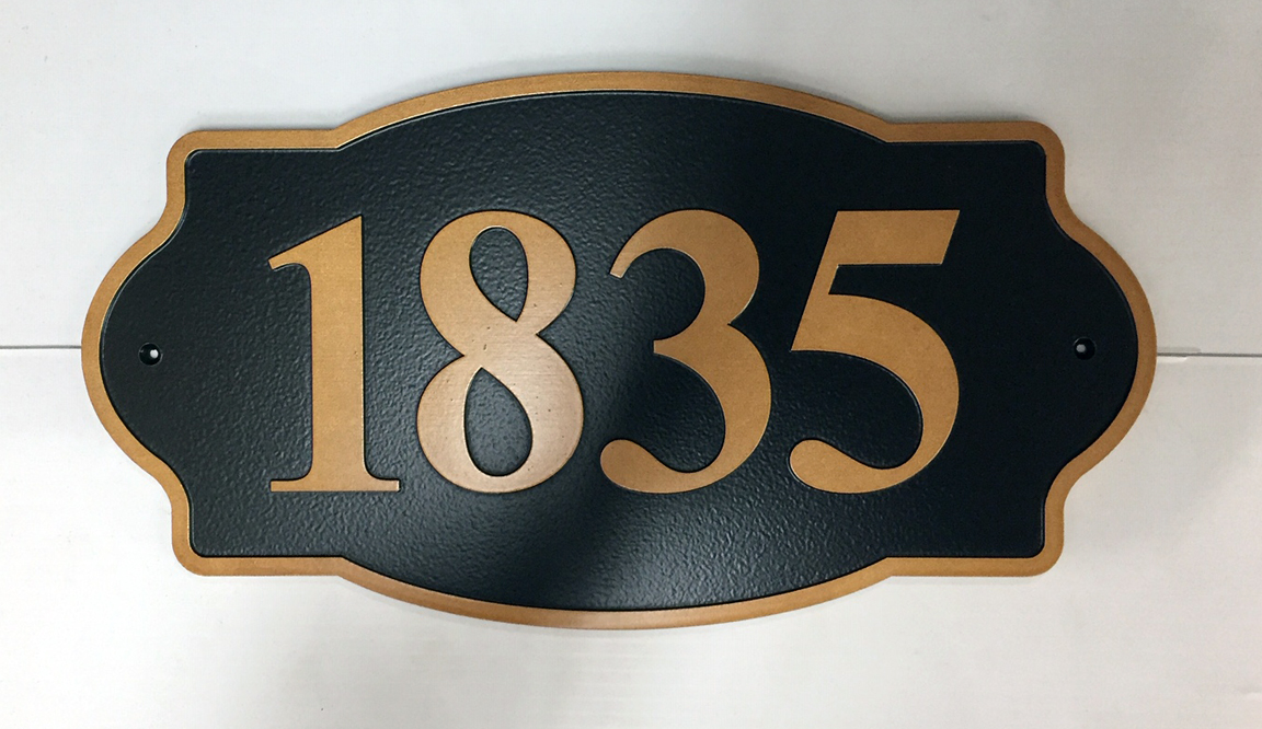 Custom Brass Address Sign