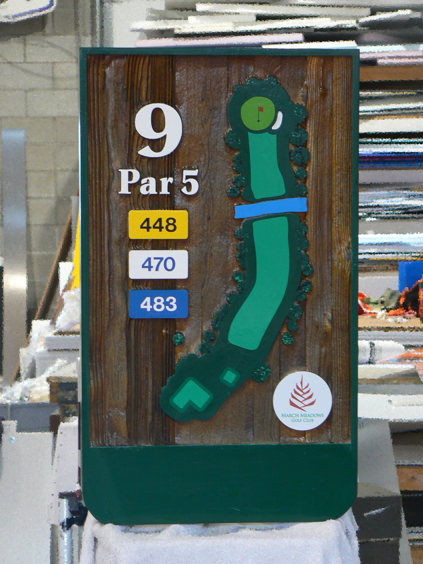 March Meadows 9 Cedar Sign